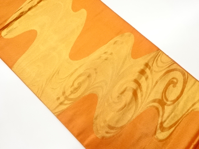 流水模様織出し袋帯